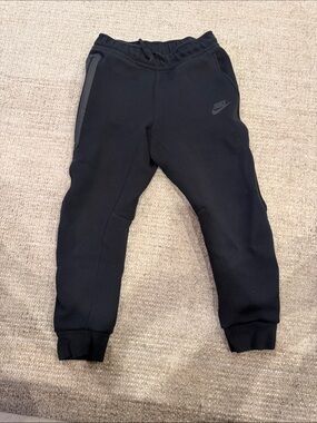 Nike Tech Black Kids Sweatpants with Subtle Dark Logo